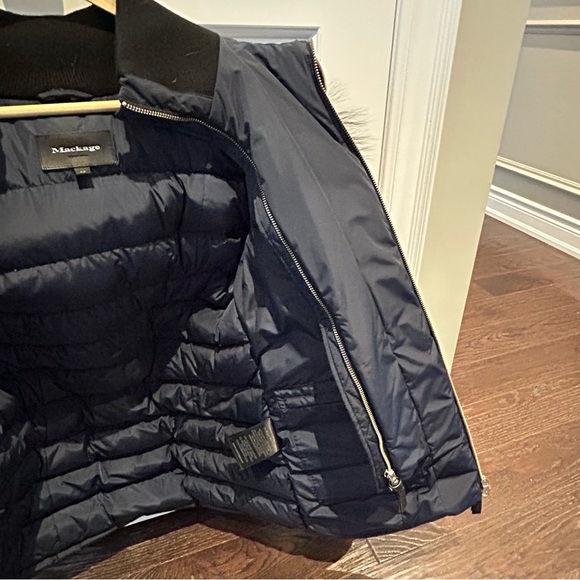 MACKAGE parka with 90% duck down, real racoon fur trim, size s - Picture 4 of 7